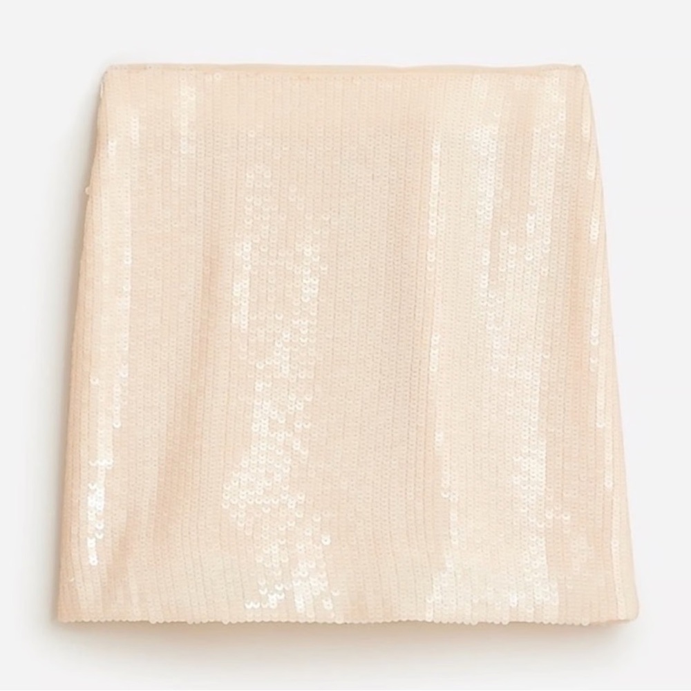 NWT J. Crew Collection cream sequin skirt - holiday party & NYE! Sz 14